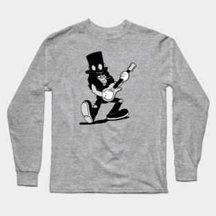 Slushy rock star guitarist in 1930s rubberhose cuphead cartoon style! Long Sleeve T-Shirt